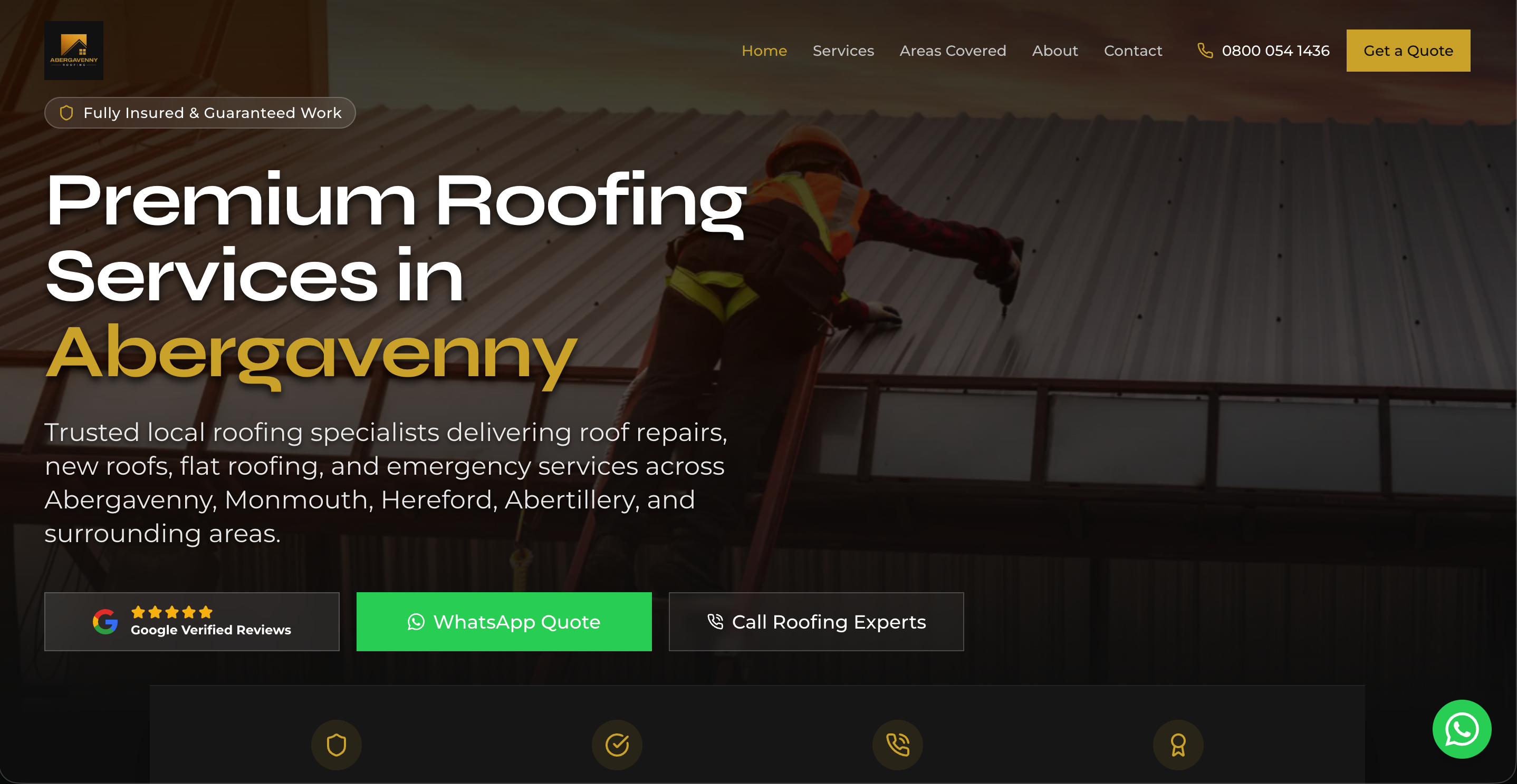 Abergavenny Roofing — Roofing website by Digital Daun