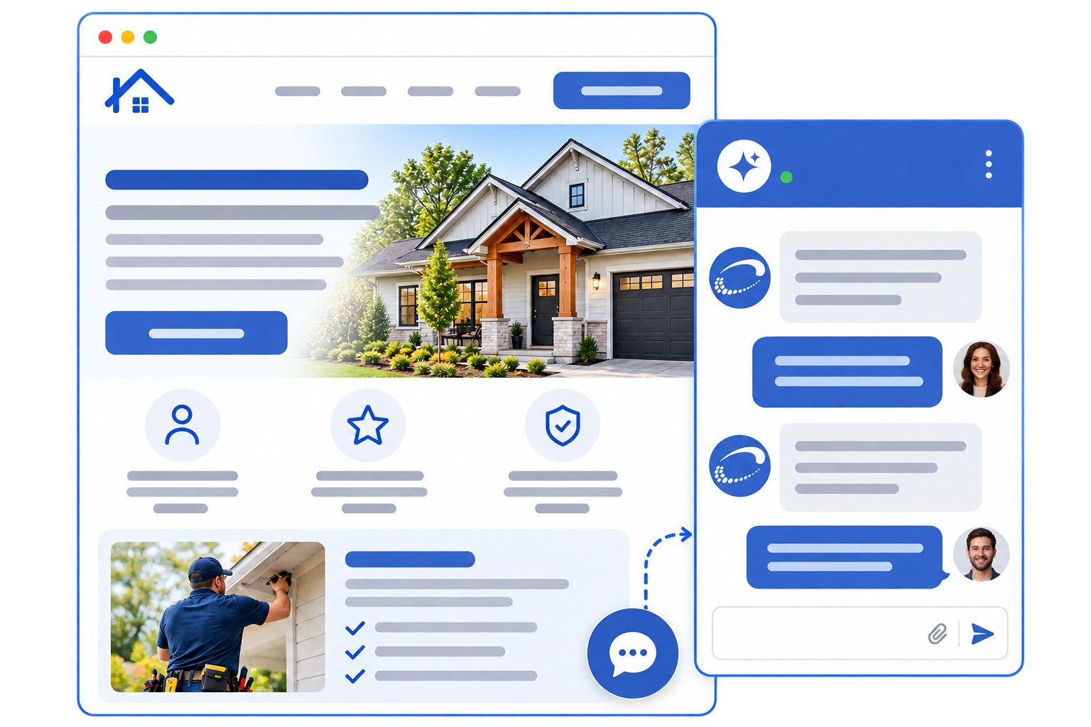 Functional Website System & Live Chat Messaging