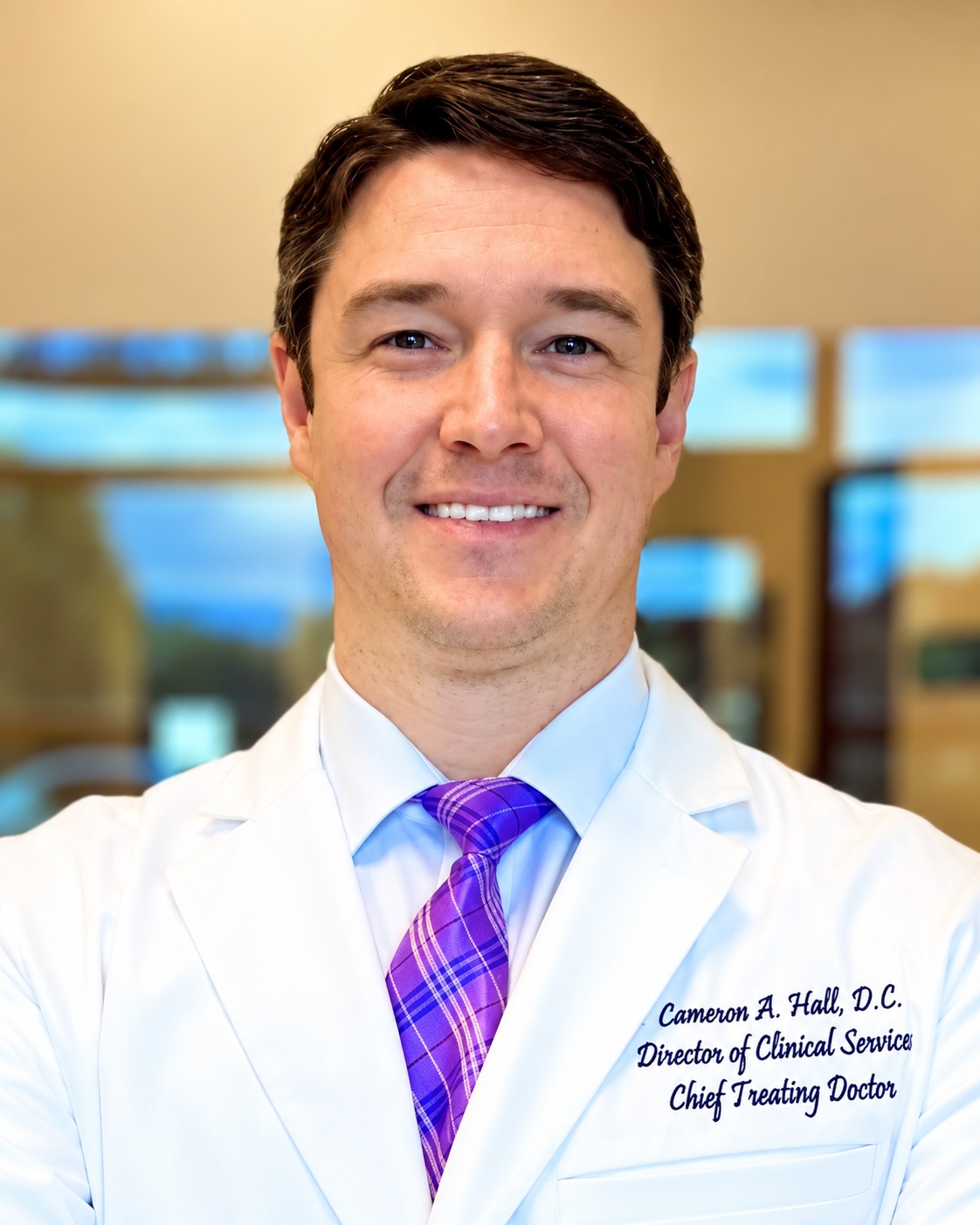Dr. Cameron A. Hall, D.C. — Clinical Director overseeing Focused Shockwave Therapy