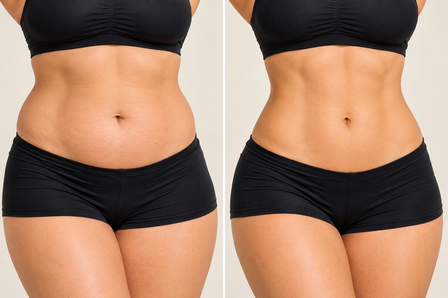 Abdominal Contouring & Muscle Building before & after comparison