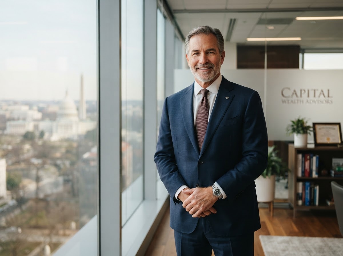 Lewis C., retirement planner, in a Washington DC office