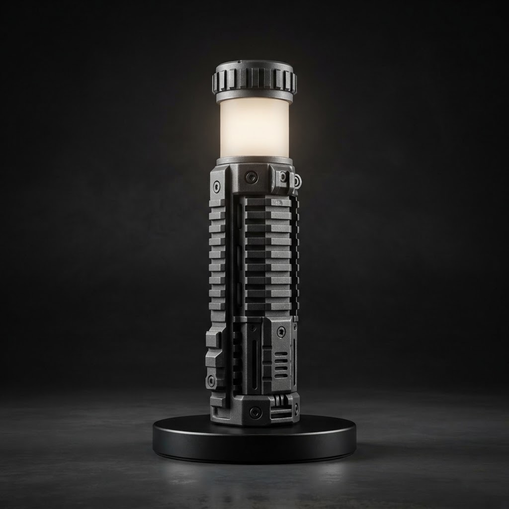 G4 Display Lamp — Chunky · Rail-forward tactical-inspired 3D printed desk lamp