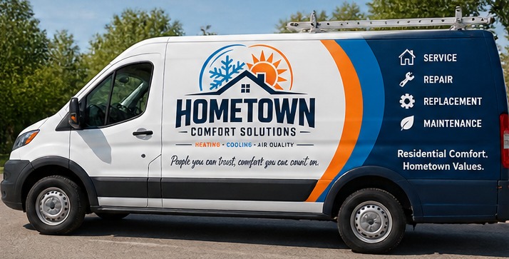 Hometown Comfort Solutions service van