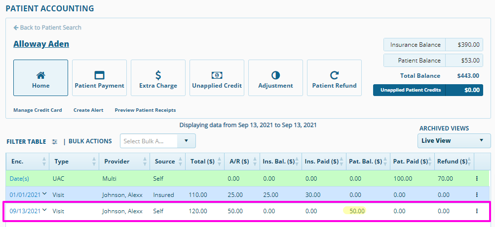 Patient Accounting Patient Balance