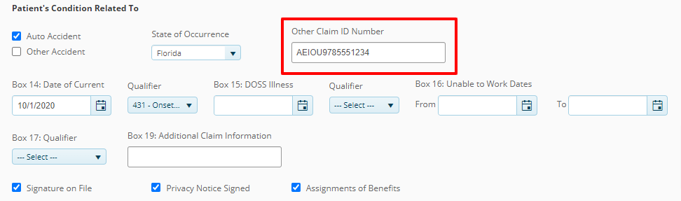Other Claim ID_Box 11
