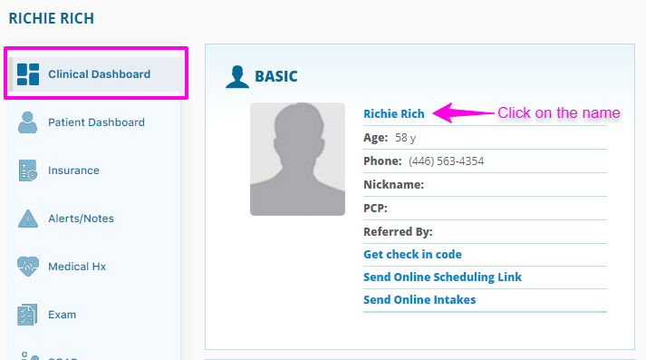 Clinical Dashboard - Basic