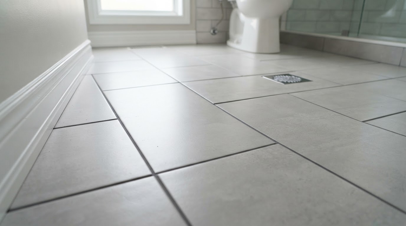 Bathroom Floor Tile Repair — after (service example)