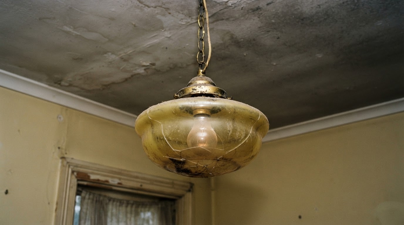 Ceiling Light Fixture Replacement — before (service example)