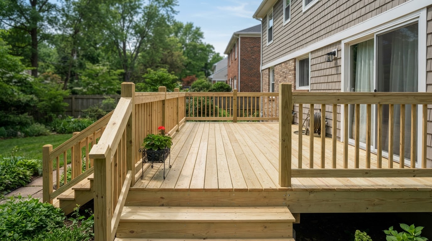 Deck Railing Repair — after (service example)
