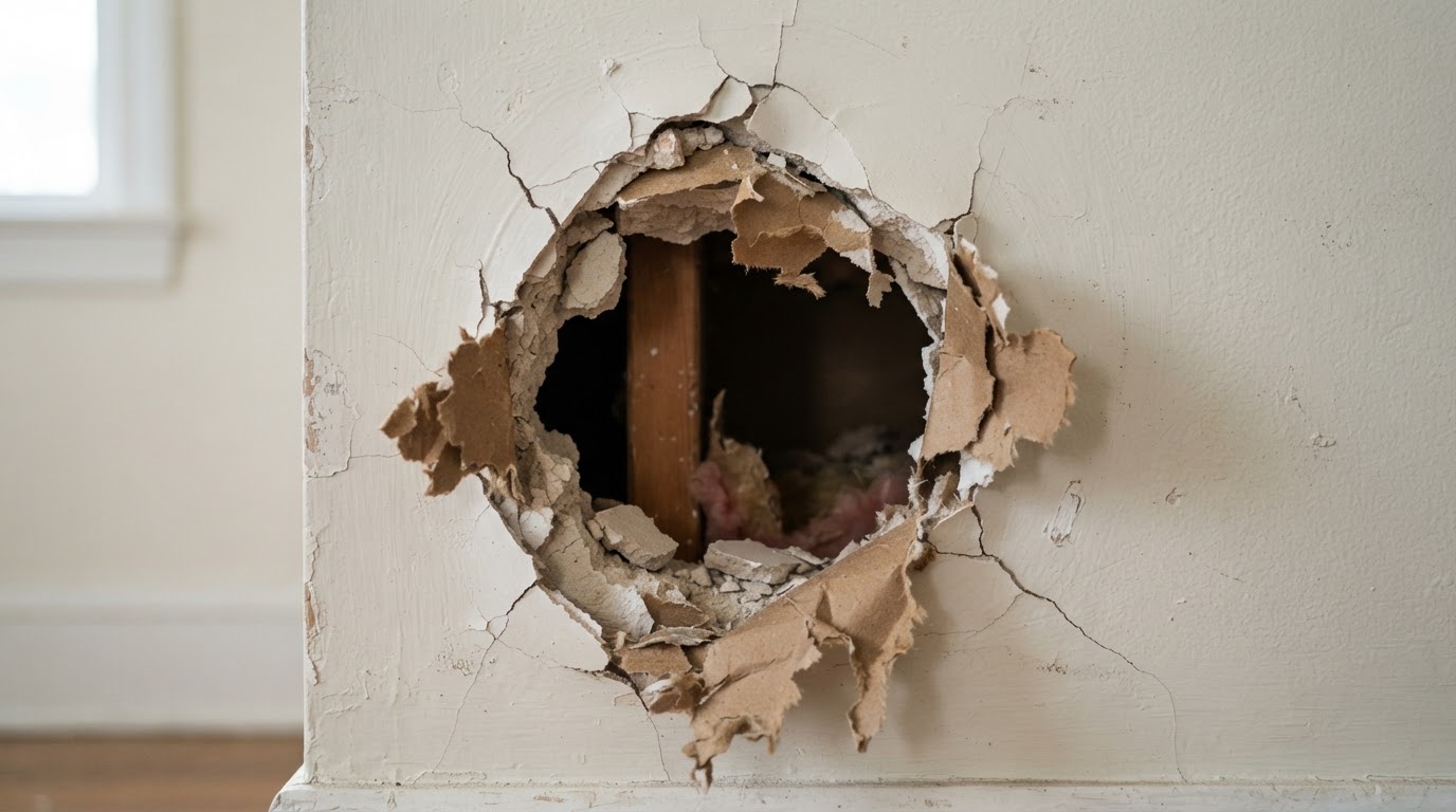 Drywall Hole Repair & Patch — before (service example)