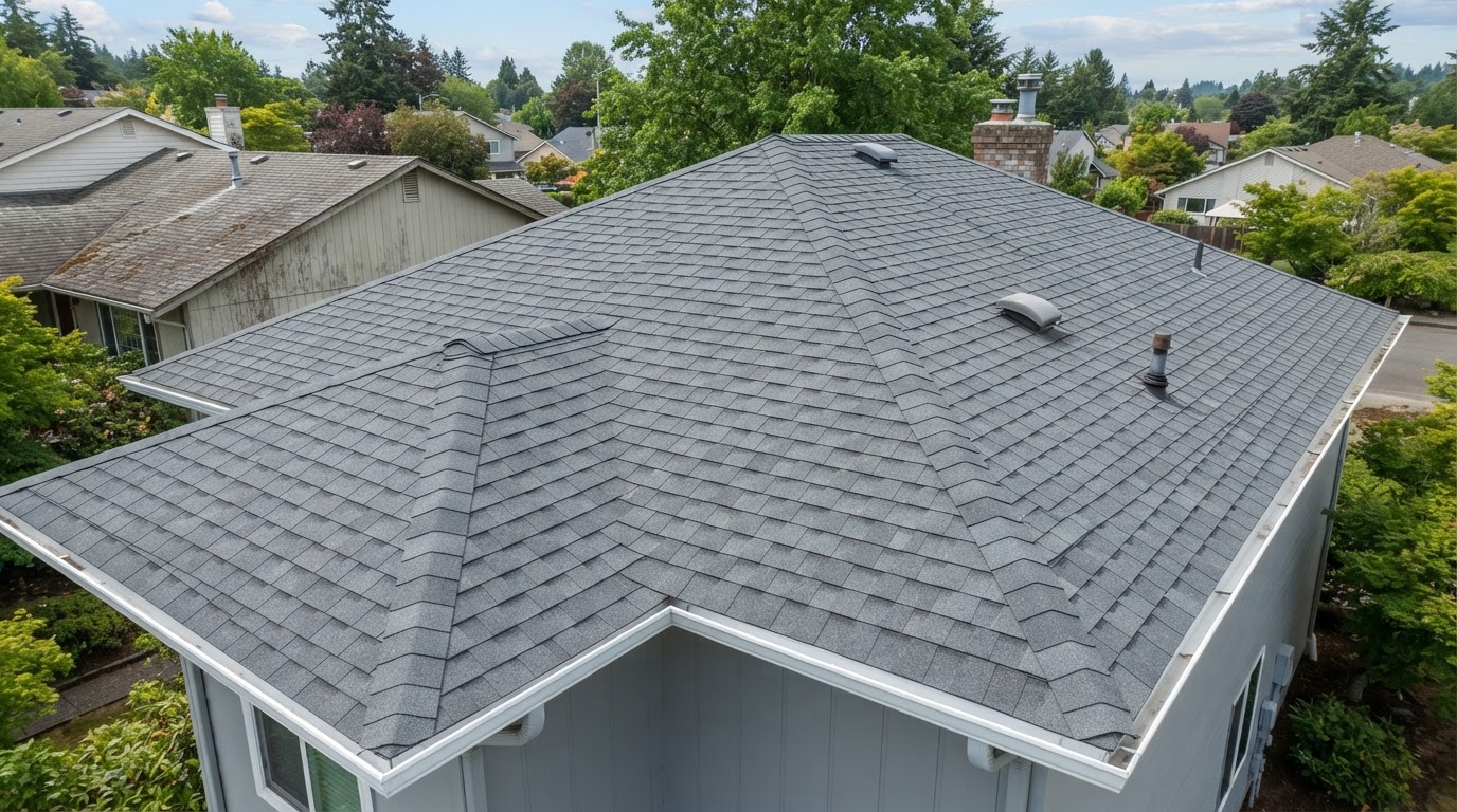 Roof Moss & Algae Treatment — after (service example)
