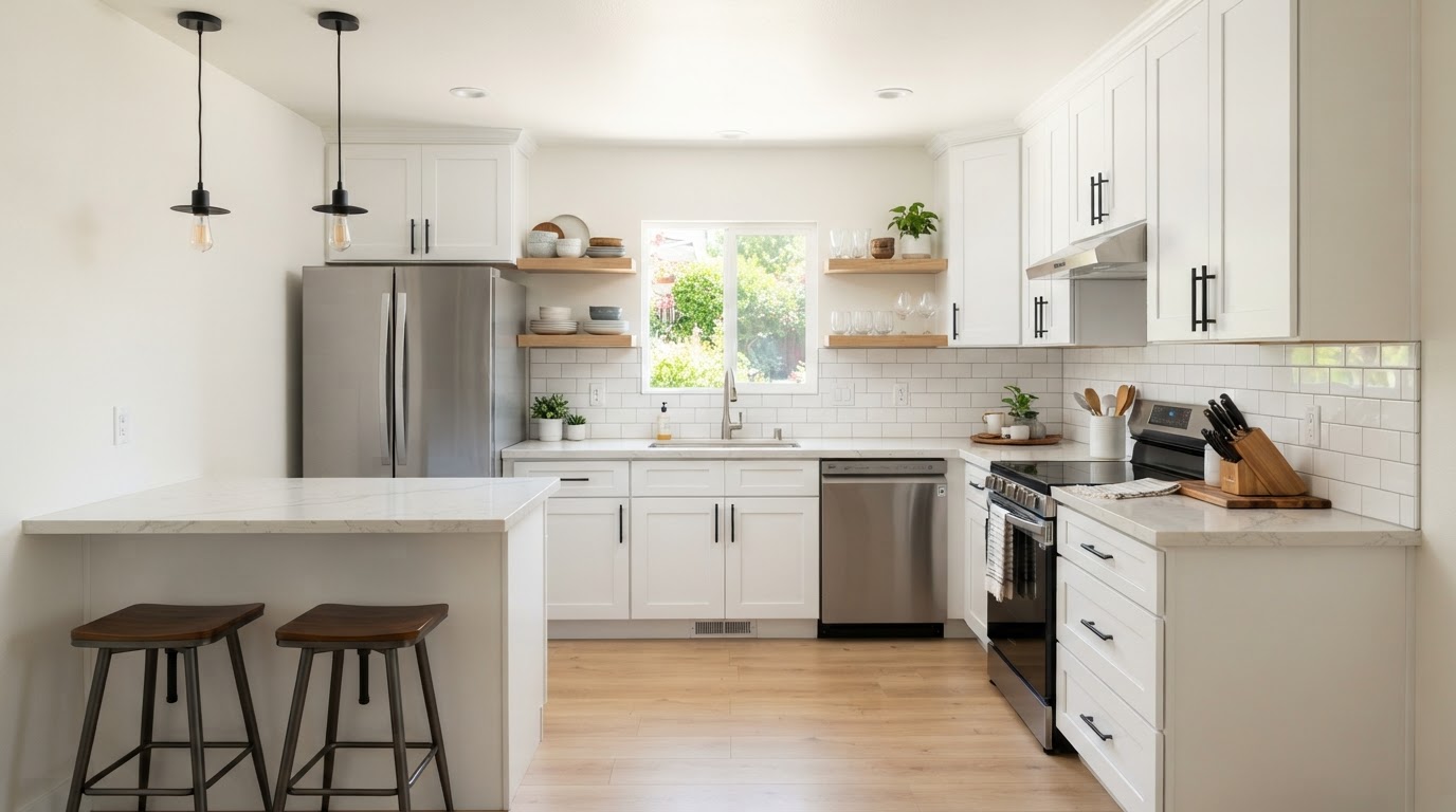 Kitchen Refresh & Coordination — after (service example)