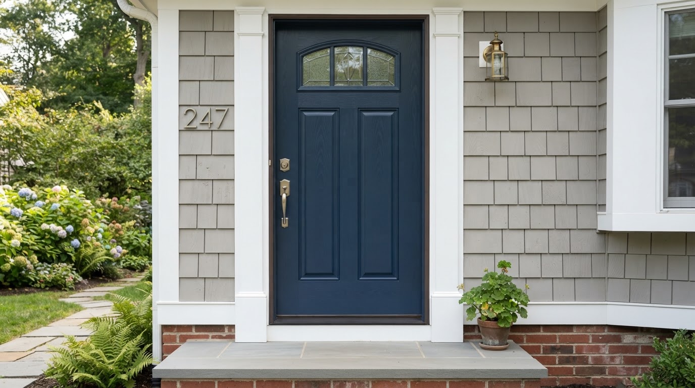 Front Door Refinish & Weatherproofing — after (service example)