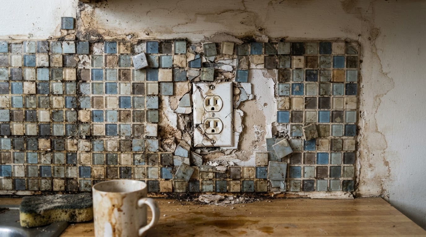 Kitchen Backsplash Tile — before (service example)