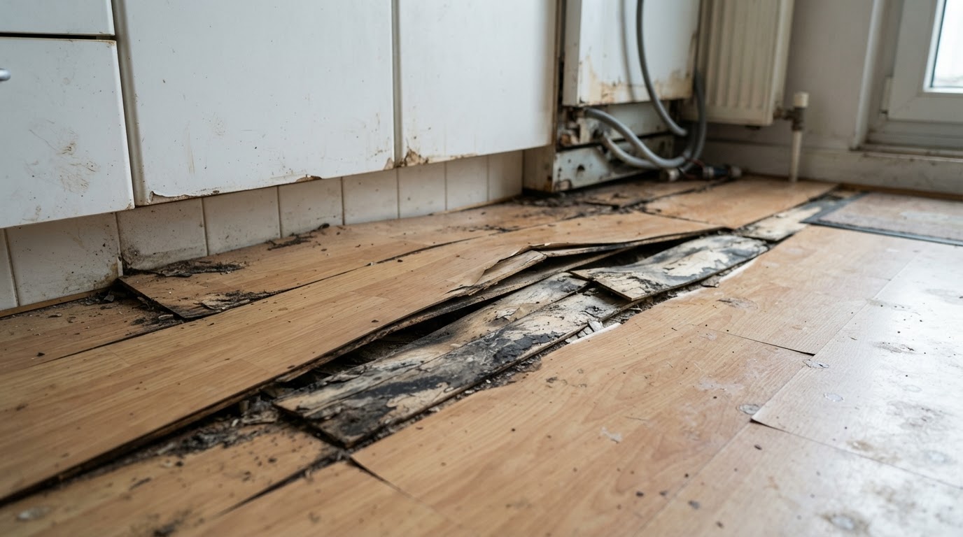 Kitchen Floor Replacement — before (service example)