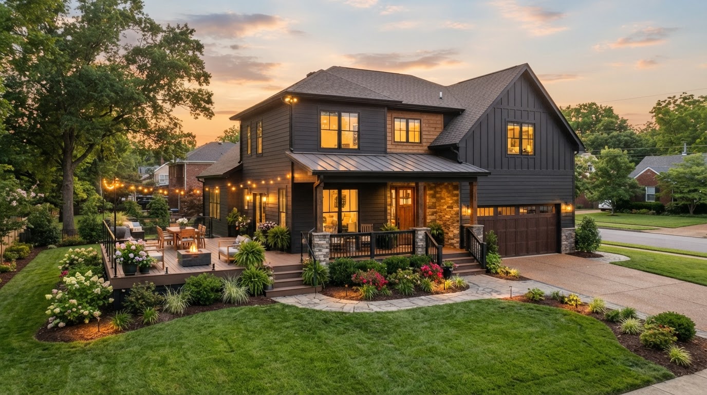 Well-maintained Nashville home exterior