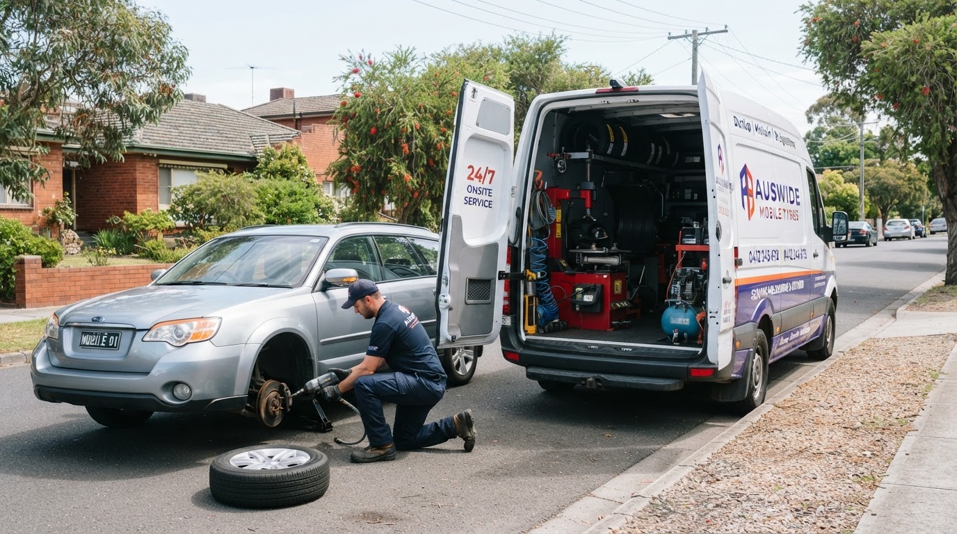 Emergency Roadside Tyre Replacement: What to Do When You're Stranded — article from Big J Mobile Tyres Service in Harkness