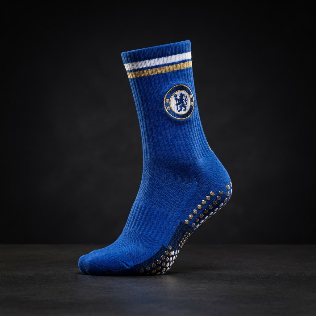 Royal Blues SC custom grip sock mockup