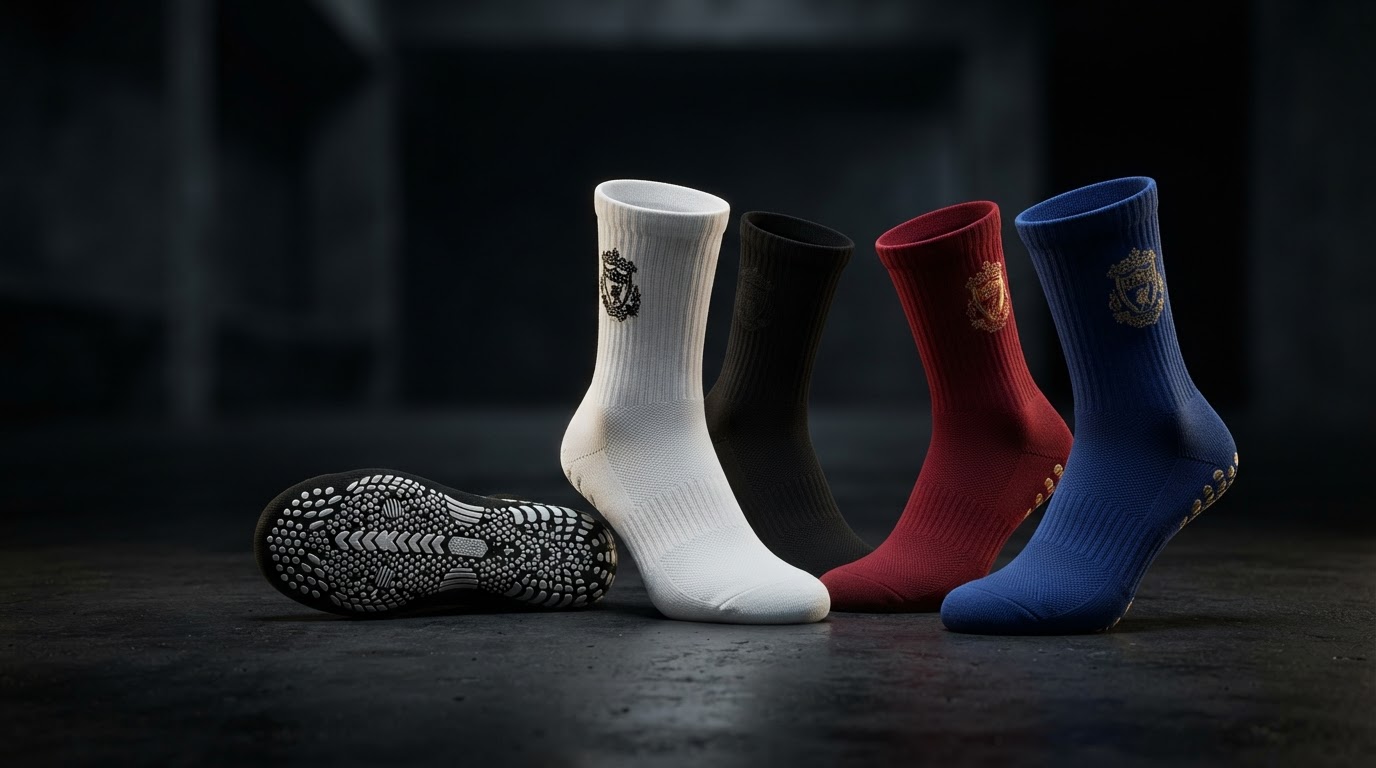 Premium custom GripX Elite grip socks in multiple club colourways