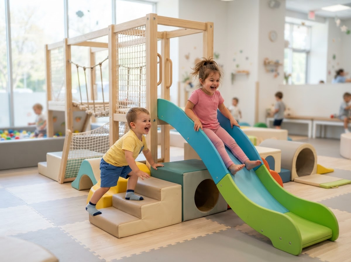 Indoor play structure at Back 2 Basics