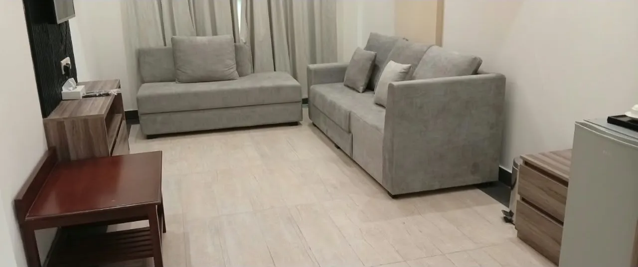 Living area at Royal Hotel Apartments, Al Amerat