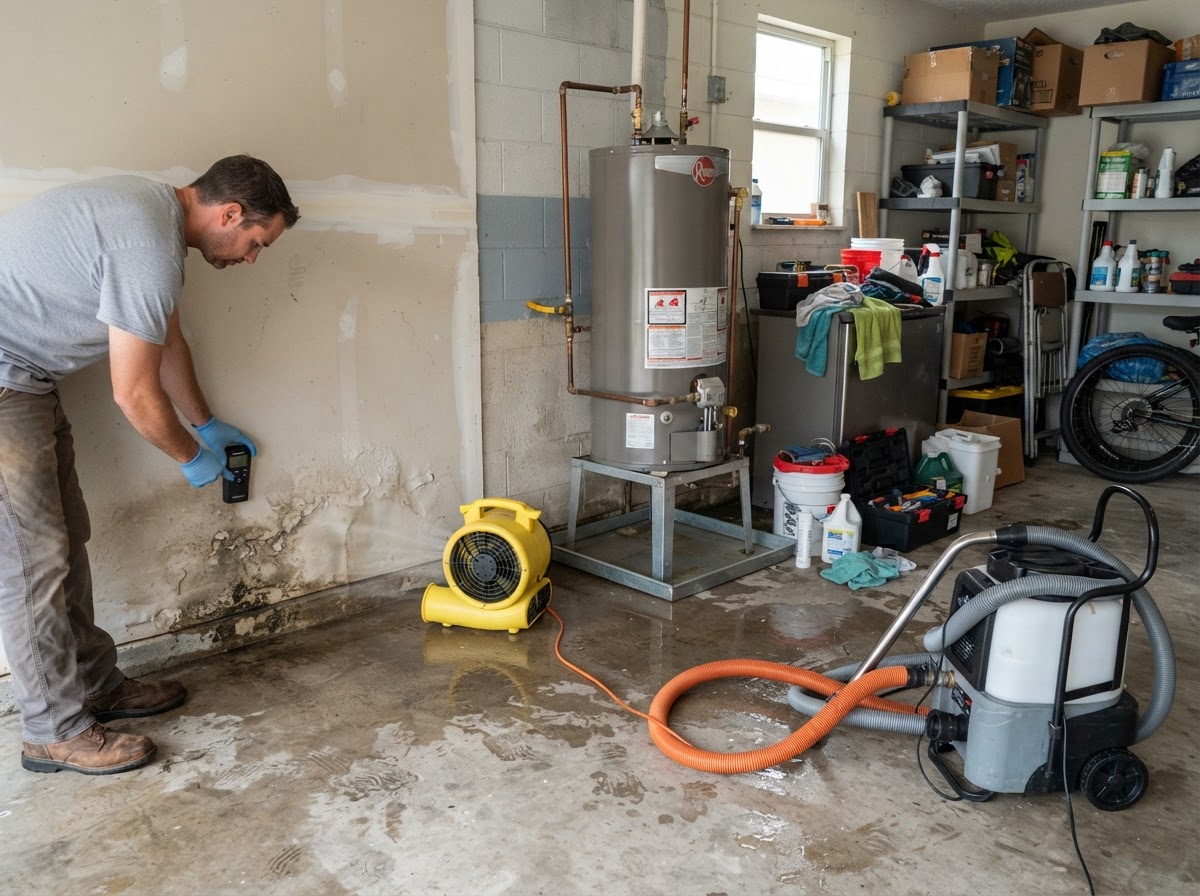 Water heater leak cleanup in Cape Coral