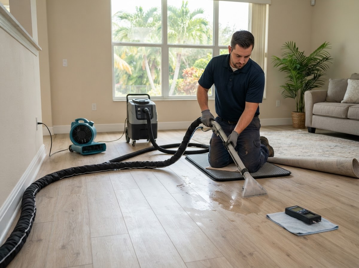 Emergency water removal and extraction in Cape Coral