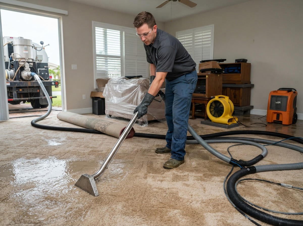 Emergency water extraction near Cape Coral