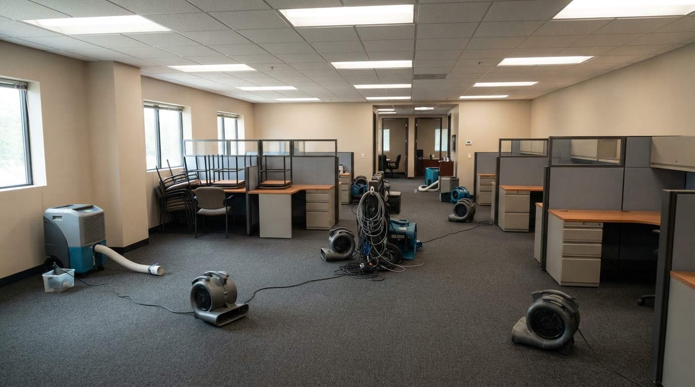 After commercial water damage restoration near Bokeelia, Florida
