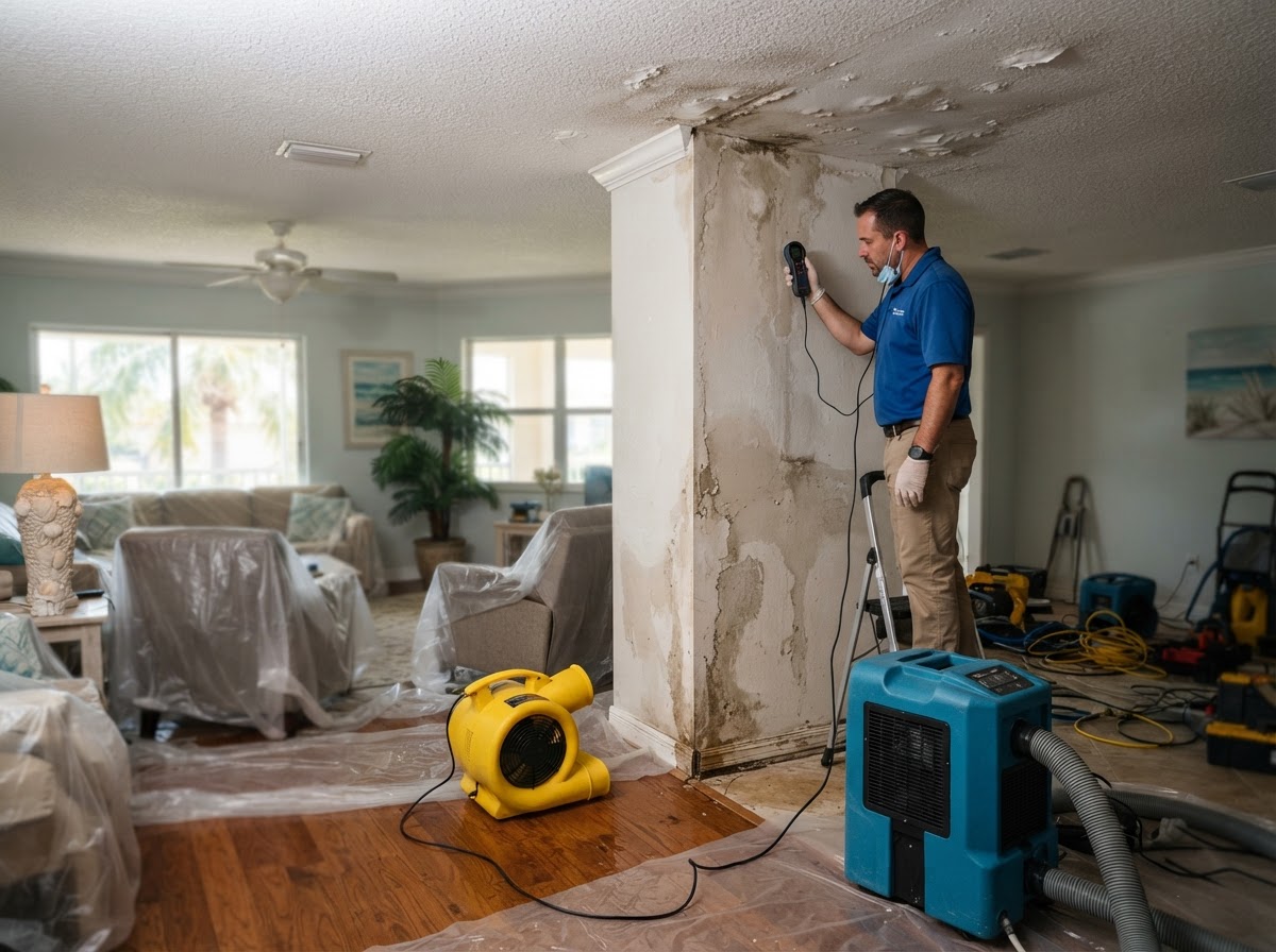 Storm water damage restoration near Cape Coral