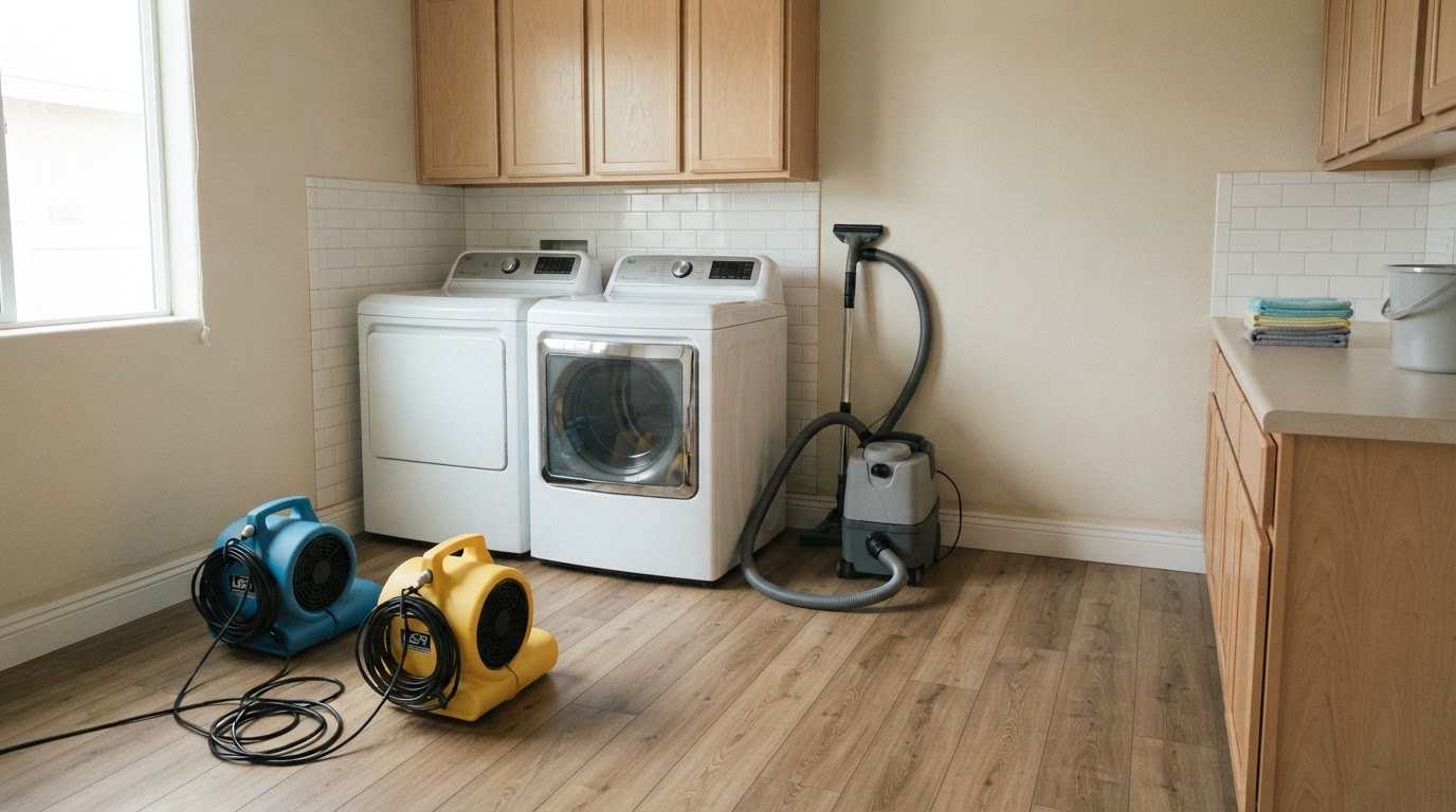 After washing machine overflow cleanup near Bokeelia, Florida