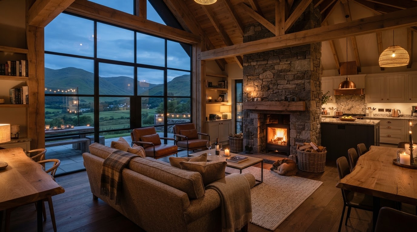 Interior acogedor de un alojamiento rural de alquiler vacacional