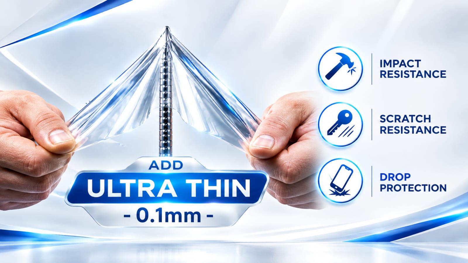 SCREEN X PROTECTION Ultra Thin 0.1mm - High Tension Stretch & Puncture Resistance Test