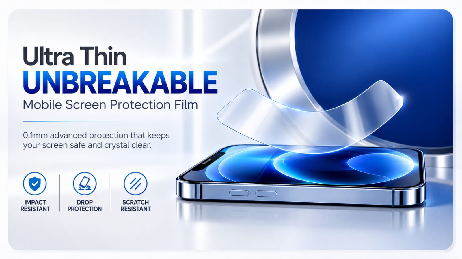 SCREEN X PROTECTION Ultra Thin Unbreakable Mobile Screen Protection Film - 0.1mm Advanced Protection
