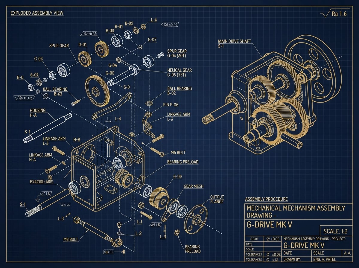 Mechanical Systems colour render