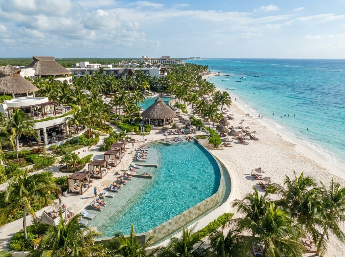 All-inclusive resort with beach and pool