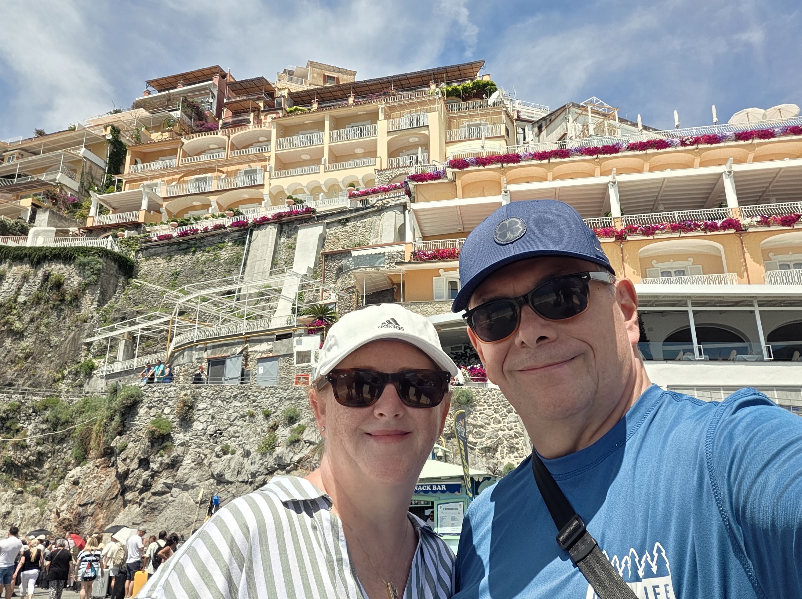 Steve & Lora exploring Positano on the Amalfi Coast