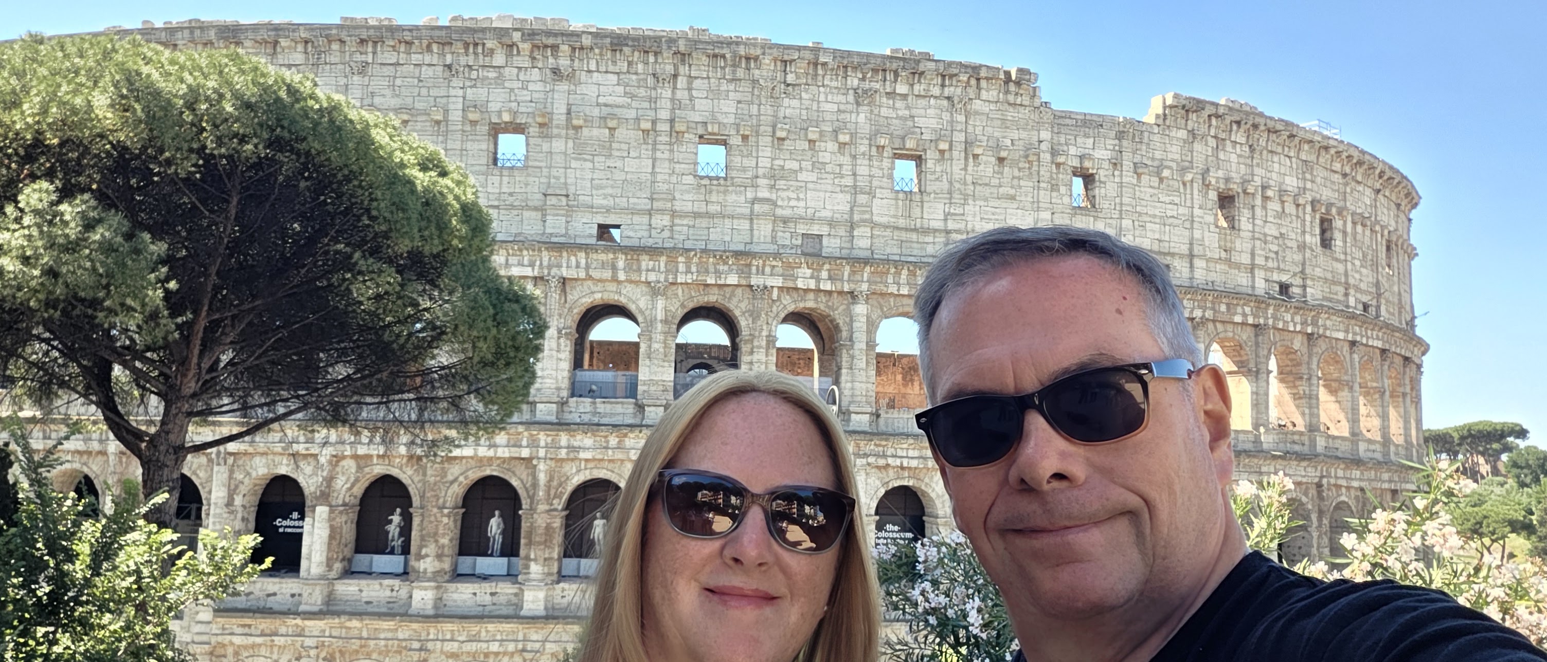 Steve & Lora at the Colosseum in Rome, Italy