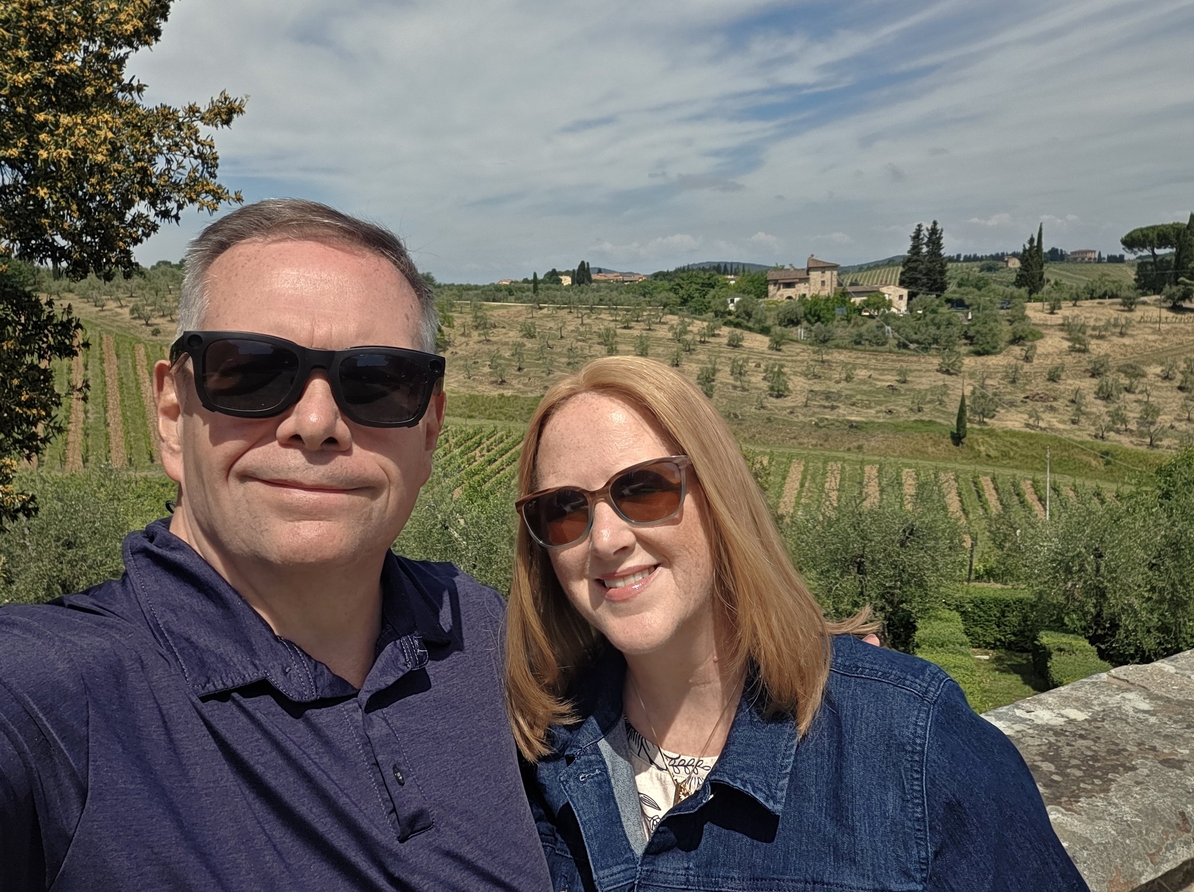 Steve and Lora traveling in Tuscany, ready to help plan your trip