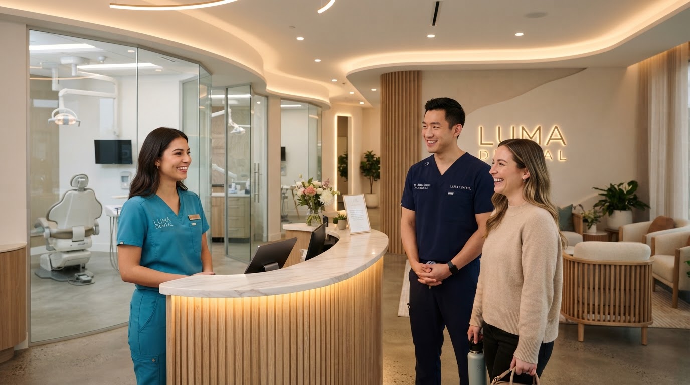 Clínica dental de vanguardia atendiendo pacientes