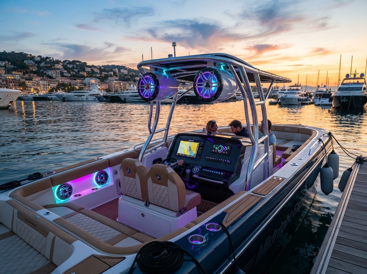 Sea Ray Sport Boat Wake Tower Setup