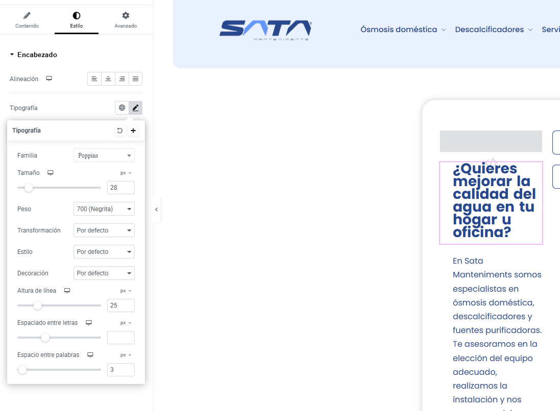 SATA Manteniments