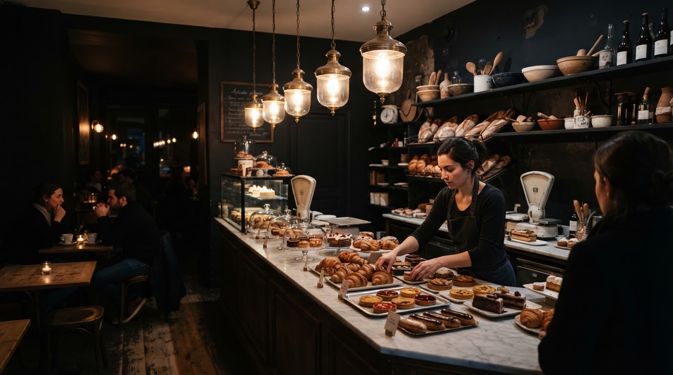 The patisserie counter at Madders Brothers