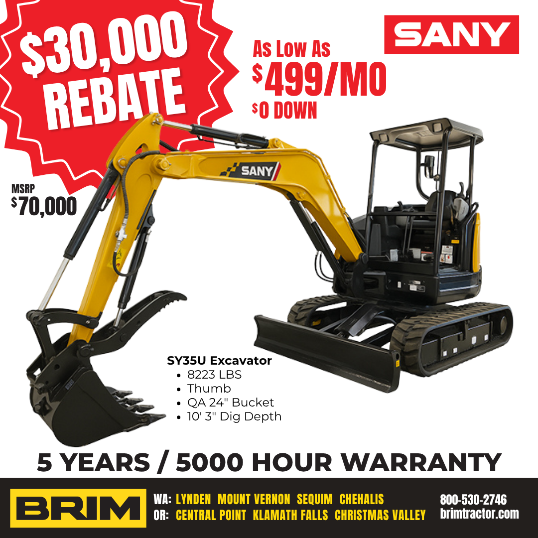 SANY SY35U Mini Excavator Social Ad