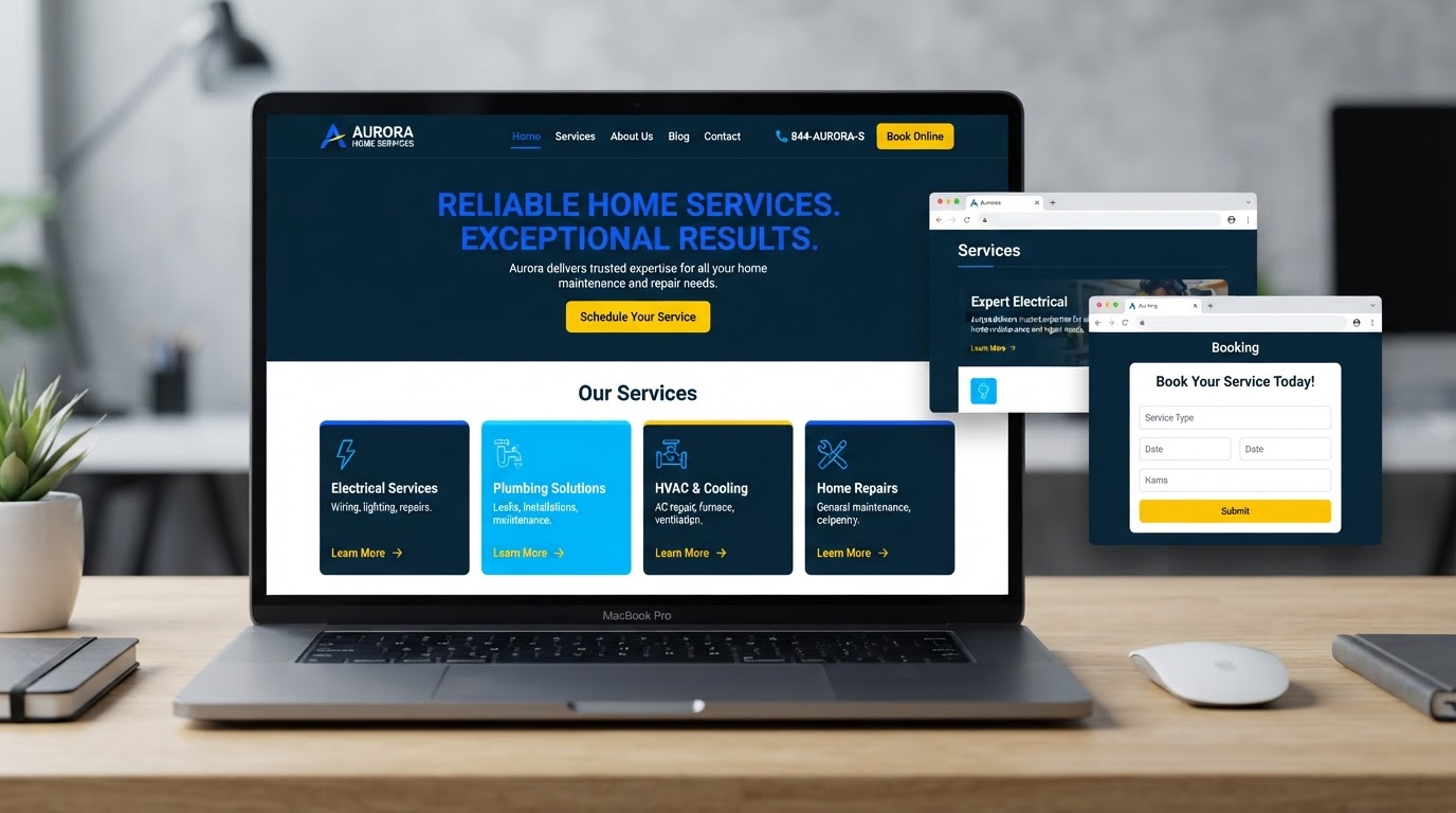 A custom multi-page business website designed and maintained by LemAid