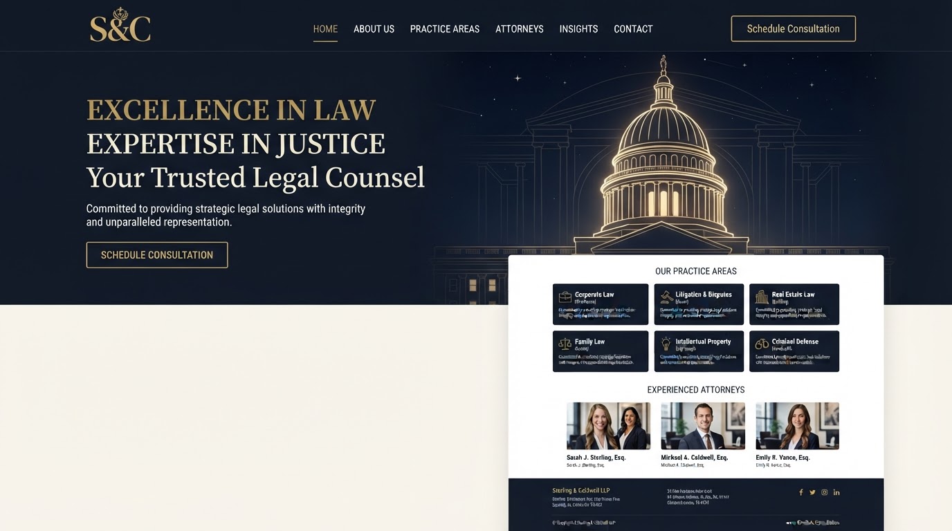 Legal Services Site preview