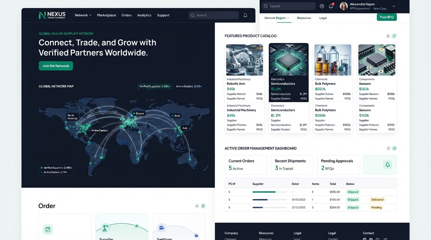 B2B Trade Network Site preview