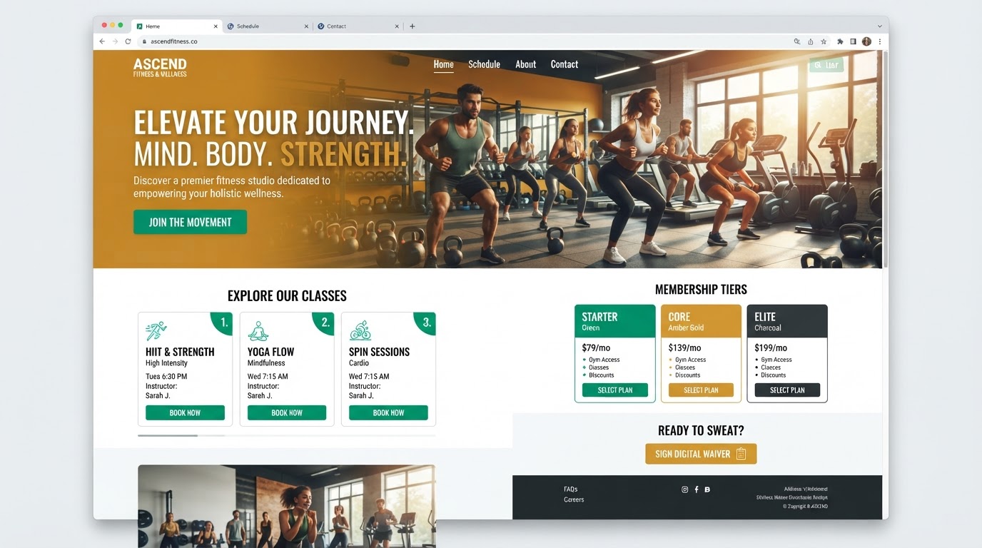 Fitness & Wellness Site preview