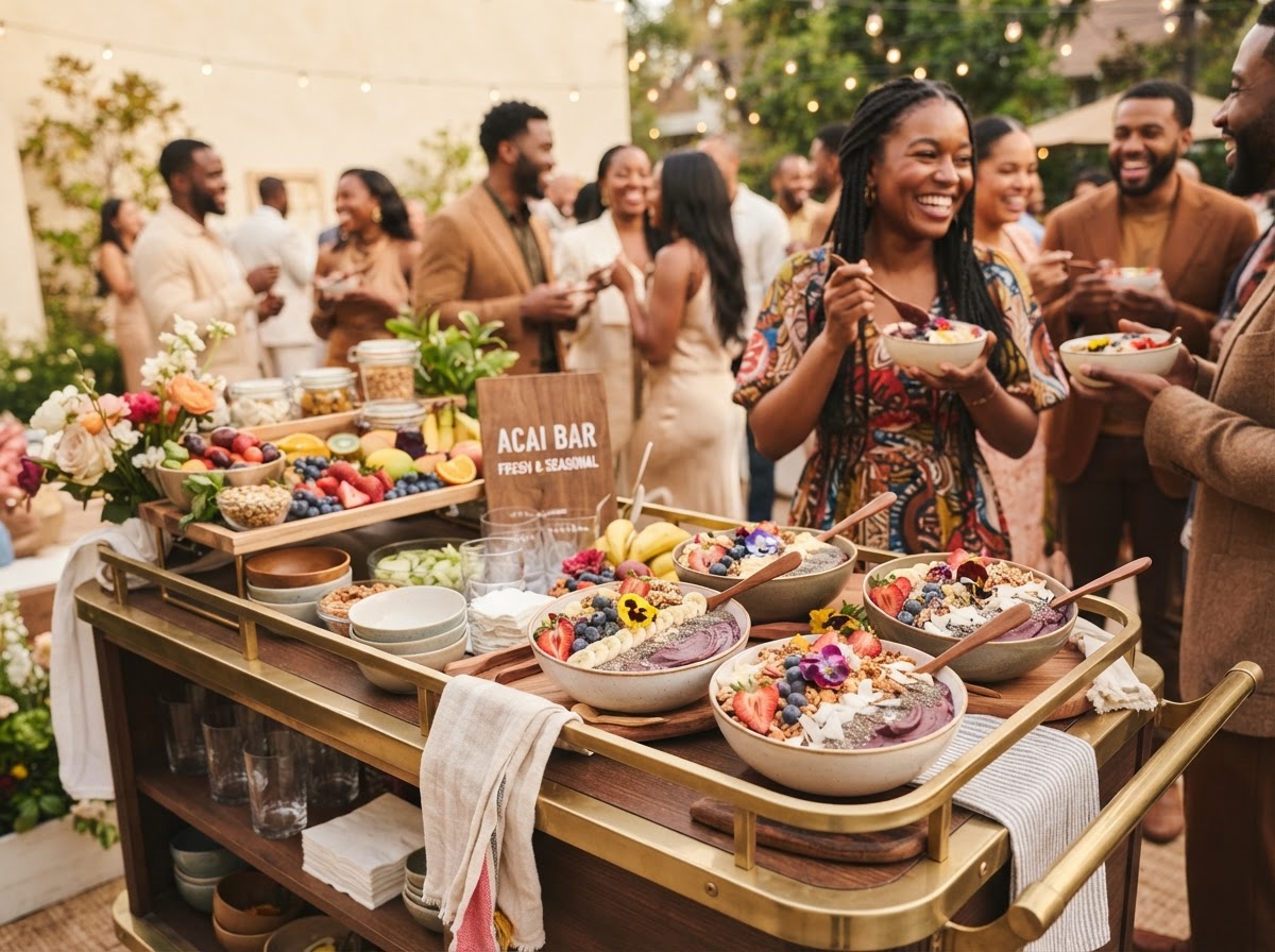 Soft Bowls — Acai bowl cart — vibrant bowls topped with seasonal fruit.