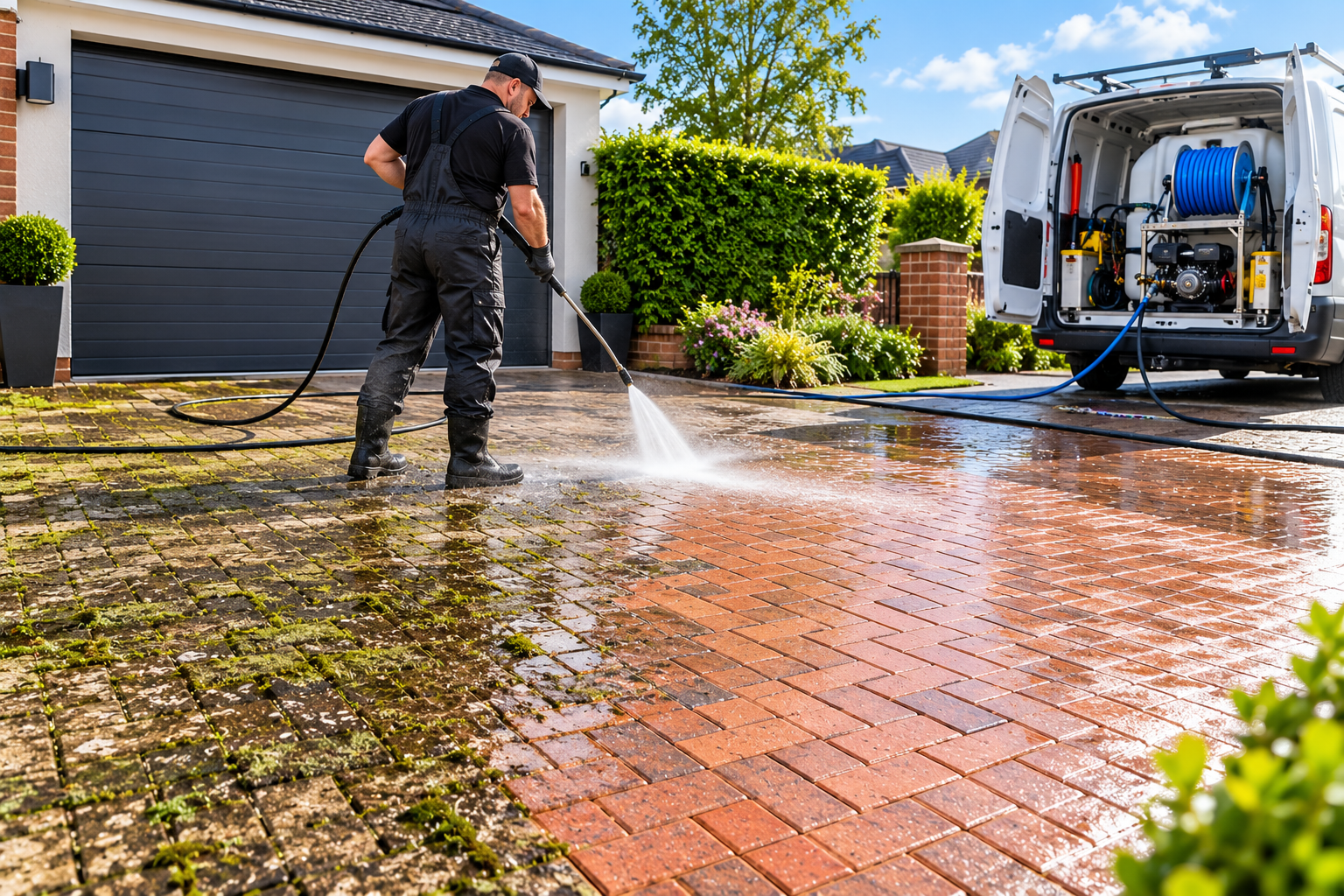 Professional mobile wash rigs and driveway pressure washing serving Wexford, Wicklow, Kildare, Limerick, Tipperary & Kilkenny